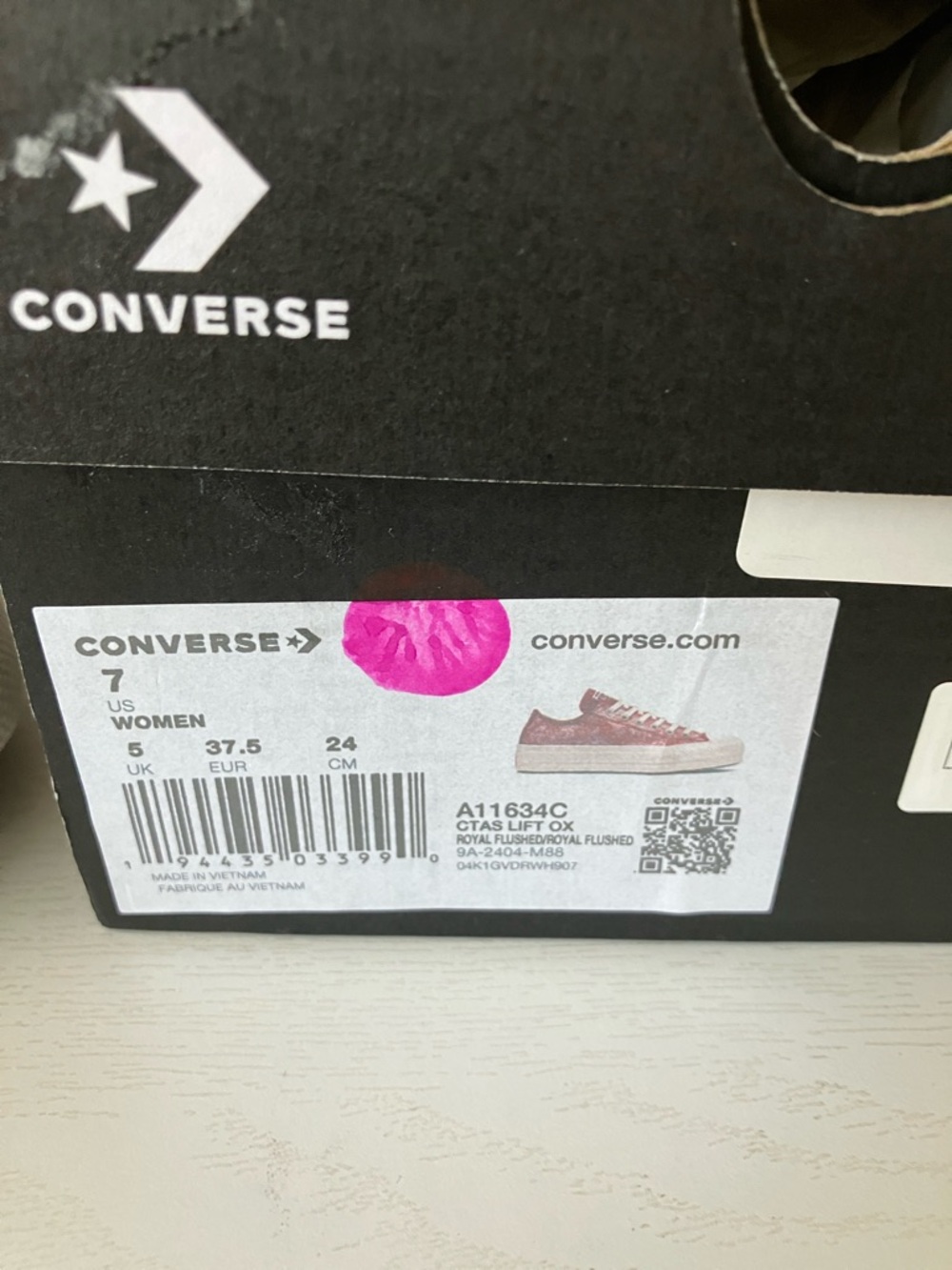Converse Chuck Taylor All Star Lift Platform Oxford Sneakers (Size 7)NWT - Picture 15 of 16